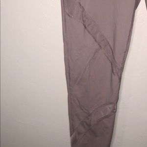 Mauve Leggings with Mesh Crossings